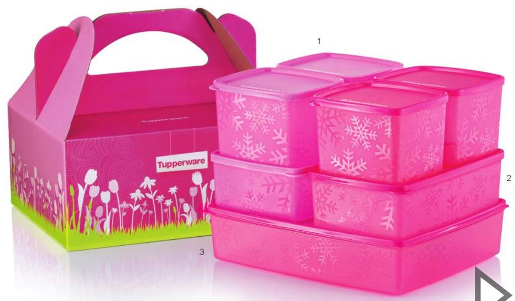 Tupperware Snowflake Set Pink Kitchen Plaza