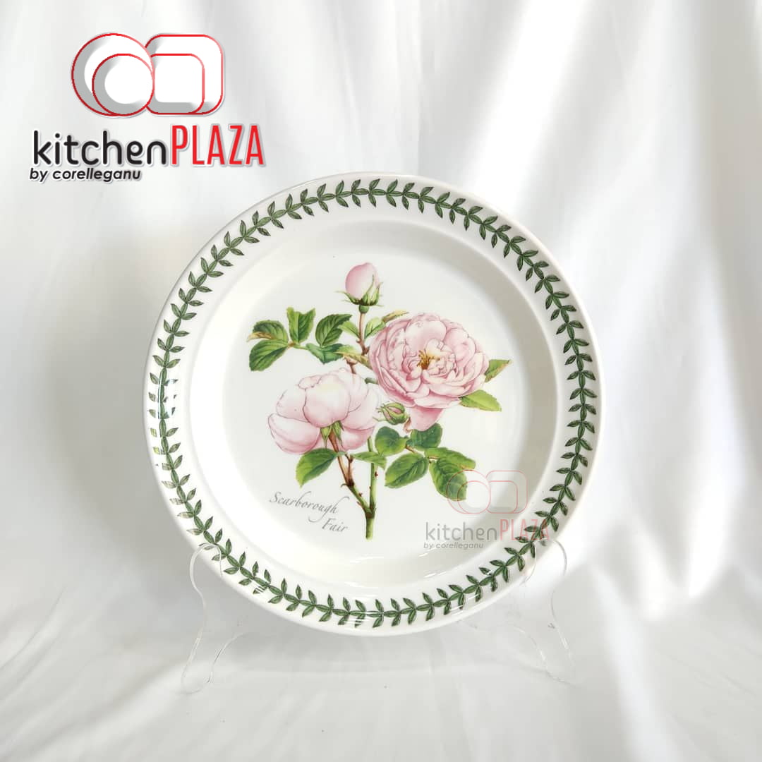 Portmeirion Botanic Roses 10 Inch Plate (Drum Shape) Scarborough Fair