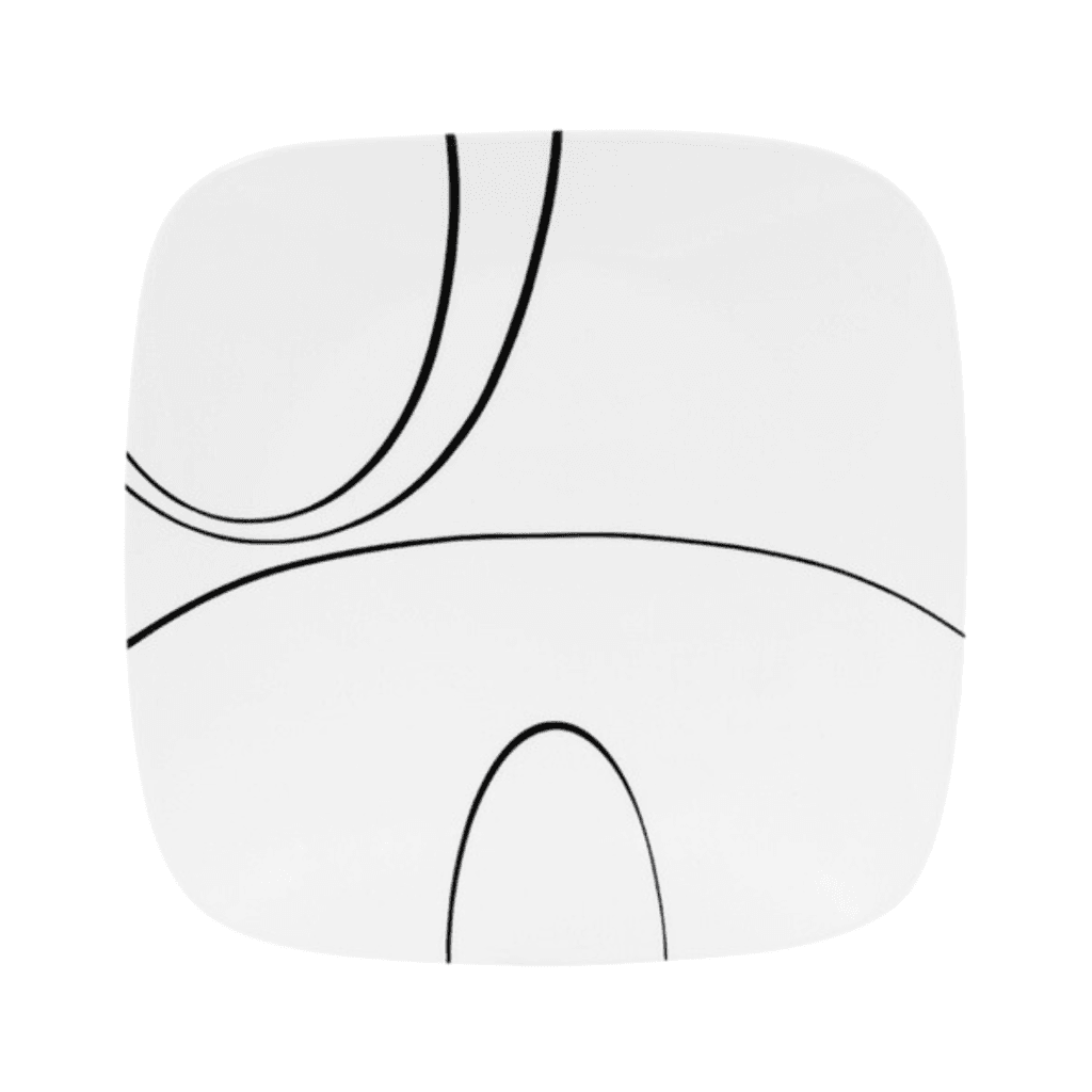 Corelle Square Dinner Plate Simple Line 26.5cm x 26.5cm Kitchen Plaza