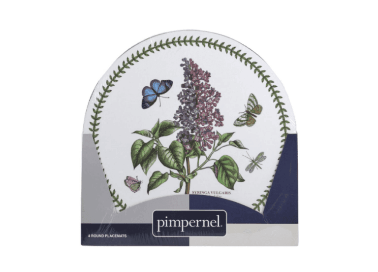 Portmeirion Pimpernel Botanic Garden Round Placemats Set of 4 Kitchen