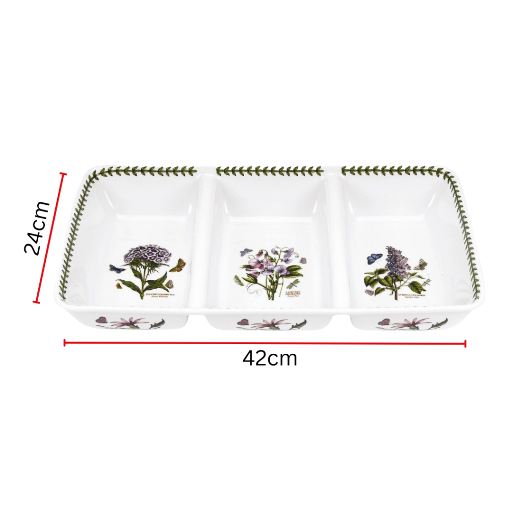thumbnail image 2 of Portmeirion Botanic Garden Mini Square Dishes - Set Of 4 Floral Porcelain Serving Dishes 2 of 14