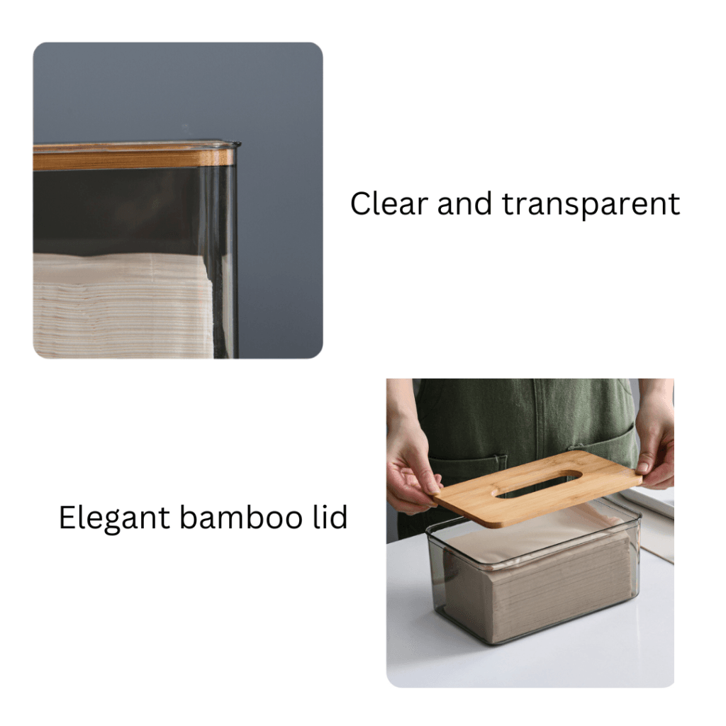 Nordic Clear Tissue Box Kitchen Plaza
