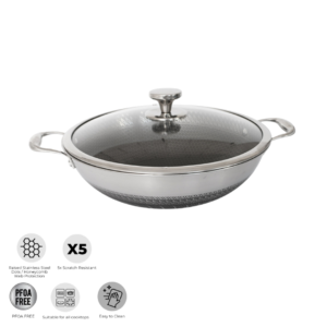 HexaCook Honeycomb Stainless Steel Wok/Kuali Wok (NW)