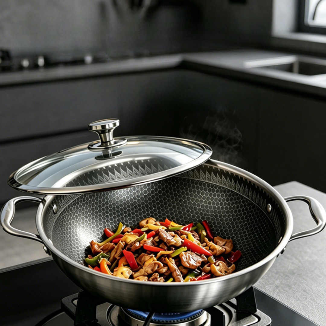 HexaCook Honeycomb Stainless Steel Wok_Kuali Wok (NW) (4)
