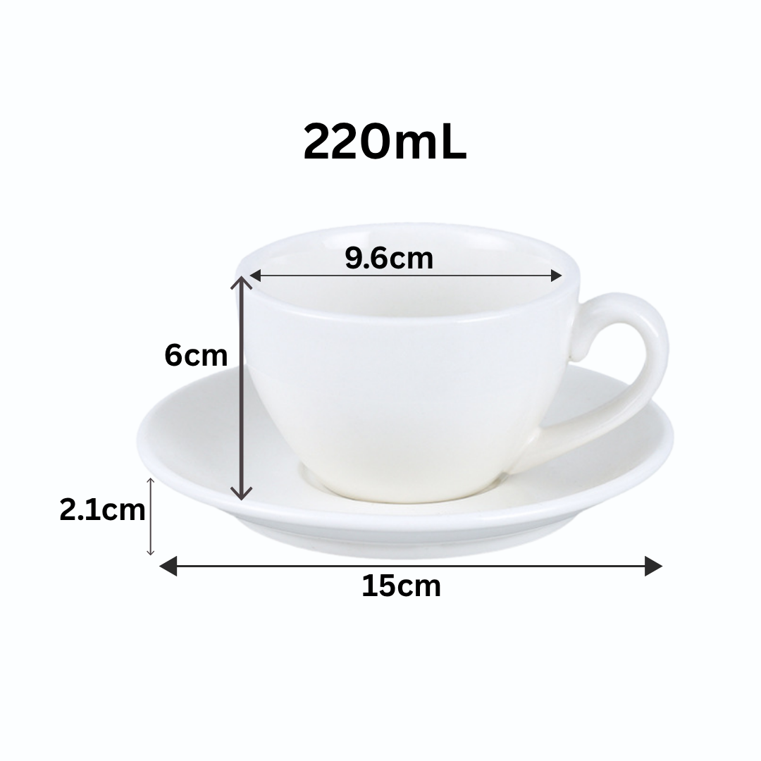 Nordic Luna Ceramic Cup&Saucer (220mL) (2)