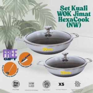 Set Kuali Honeycomb WOK Jimat HexaCook (NW)