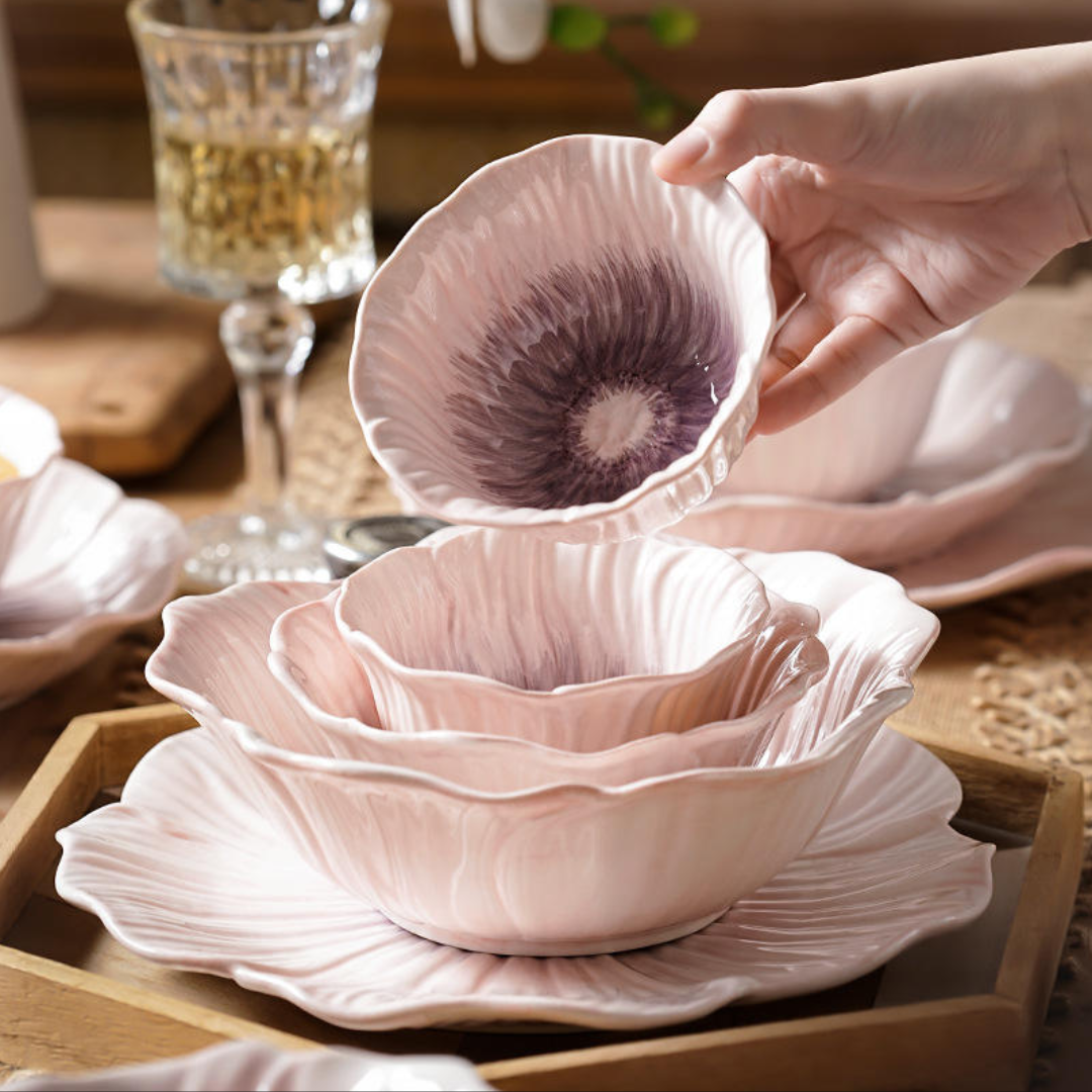 Poppy Bloom Ceramic Flower Purple Series (1Pc) (2)
