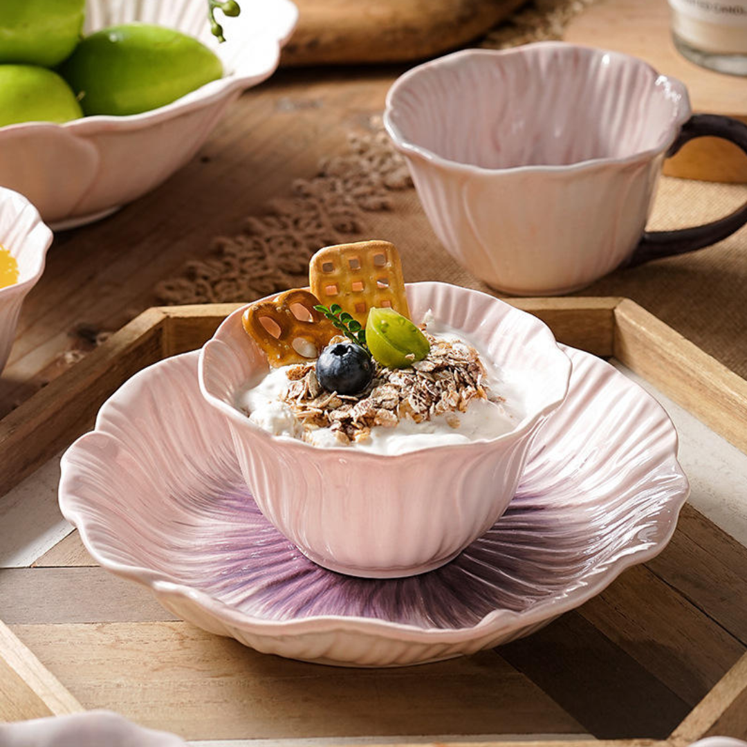 Poppy Bloom Ceramic Flower Purple Series (1Pc) (3)