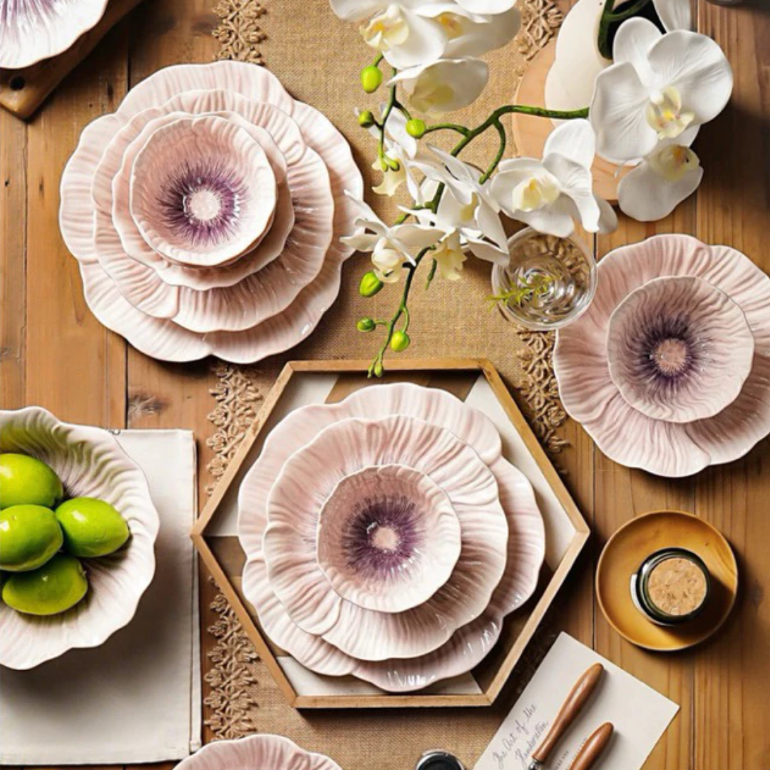 Poppy Bloom Ceramic Flower Purple Series (1Pc) (5)